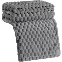 Baodan Dog Blankets Washable Soft Fleece, 100x120 cm Puppy Blankets for Medium Large Dogs and Cats, Cozy and Warm Pet Throw Blanket - Grey,