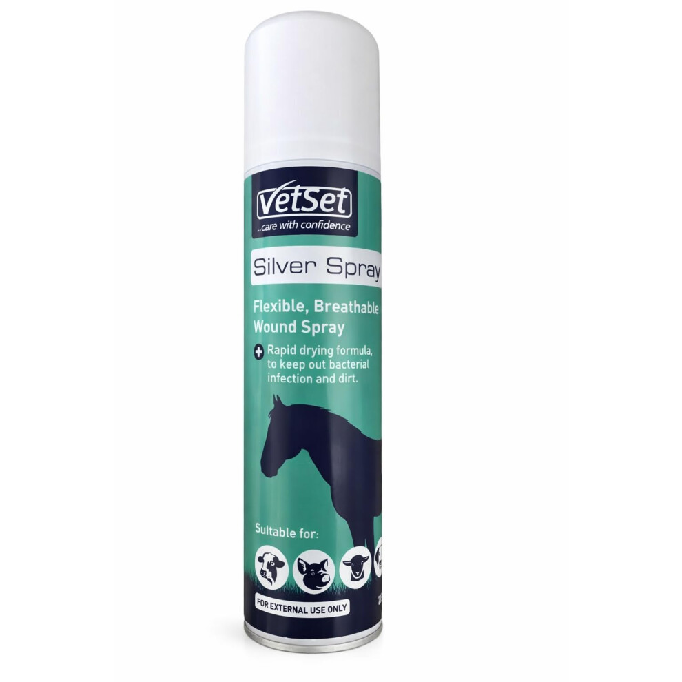 Photos - First Aid Kit VetSet Silver Spray for Animal Wounds, Horses, Dogs & Livestock 250ml