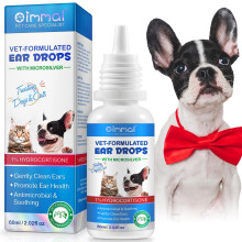 YijiaXingzhou Ear Drops for Cat & Dog Ear Infection and Itch Relief, Dog Ear Cleaner for Gentle Ear Wax Removal, Support Yeast Infection and Ear Mite