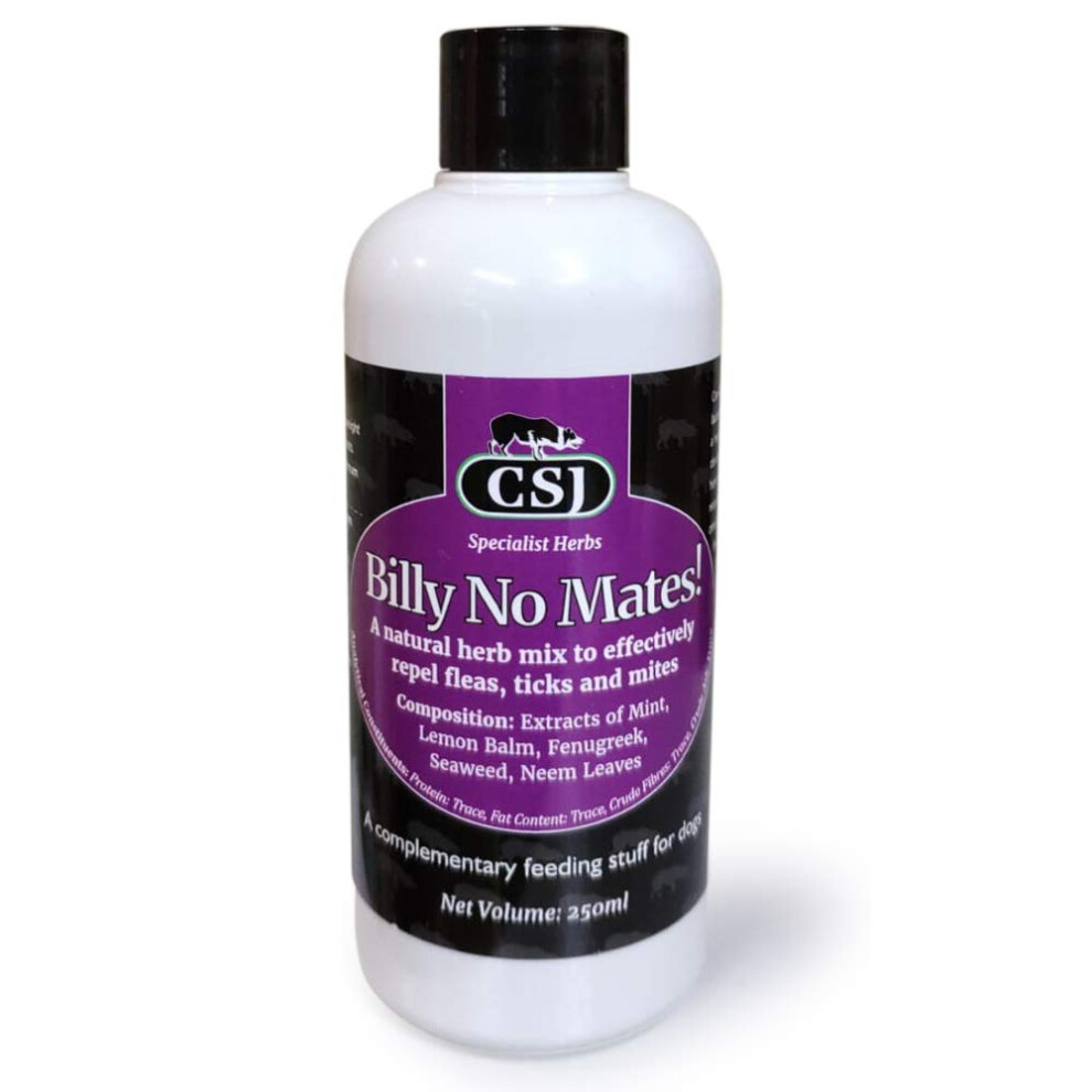 Csj Billy No Mates - A Herbal Supplement To Naturally & Effectively Repel Fleas, Ticks And Mites