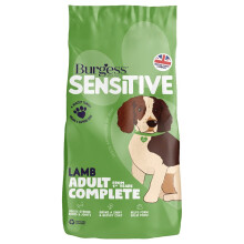Burgess Sensitive Adult Dog Lamb & Rice 12.5kg Wholesome Complete Dry Dog Food with British Lamb Hypoallergenic Rice Source of Carbohydrate Essential