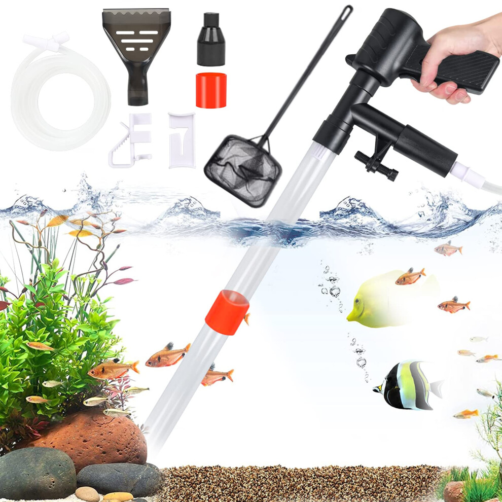 Photos - Other for Aquariums Fish Tank Aquarium Gravel Cleaner, Quick Water Changer Fish Tank Sand Vacuum Cleaner Kit with Air-Pressing Button, Aquarium