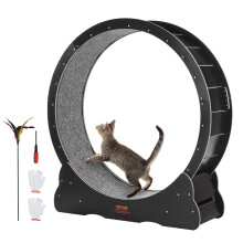VEVOR Wooden Cat Exercise and running Wheel, 43.3" / 110 cm, Detachabl