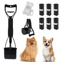 S.F.Pachira Pet Pooper Scooper Set, 17.7 inch Foldable Dog Poop Scooper with Poo