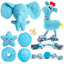 2TRUL 8 Pack Luxury Puppy Toys for Teething Small Dogs, Puppy Chew Toys with Squeaky Dog Toys, Balls and Rope Dog Chew Toys, Dog Toys to Keep Them Bu