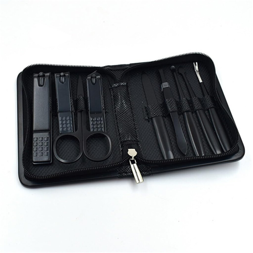 Professional Manicure Pedicure Set with 9pcs Nail Clippers Kit for Travel and Grooming