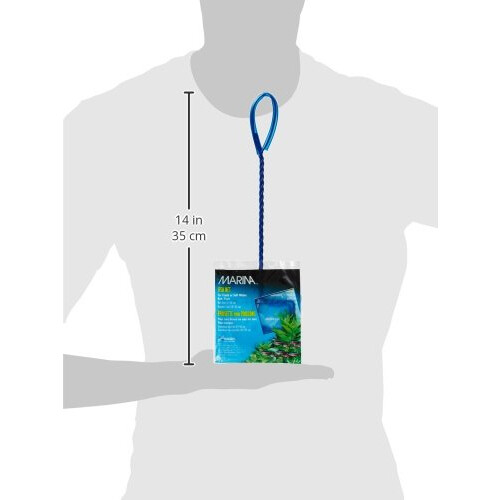 Marina Fine Soft Mesh Fish Net with Plastic Coated Handle, 10 cm/ 4-inch,Blue 2