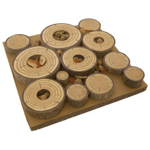 Rosewood Maze-a-Log Treat Challenge Toy for Small Animals – Cardboard Puzzle Feeder and Boredom Breaker, Hide Treats and Food, Safe-to-Chew,