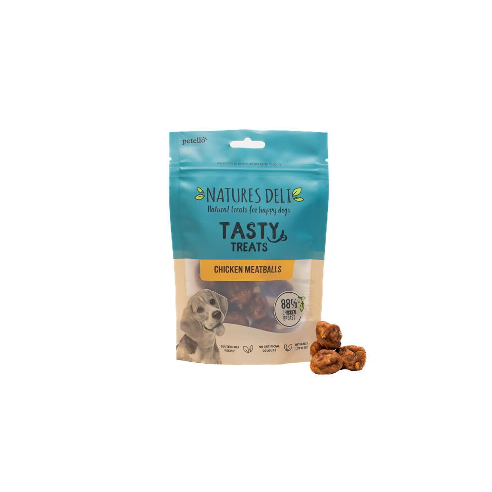Natures Deli Chicken Balls Dog Treats, Gluten Free Low Fat Bite-Size T