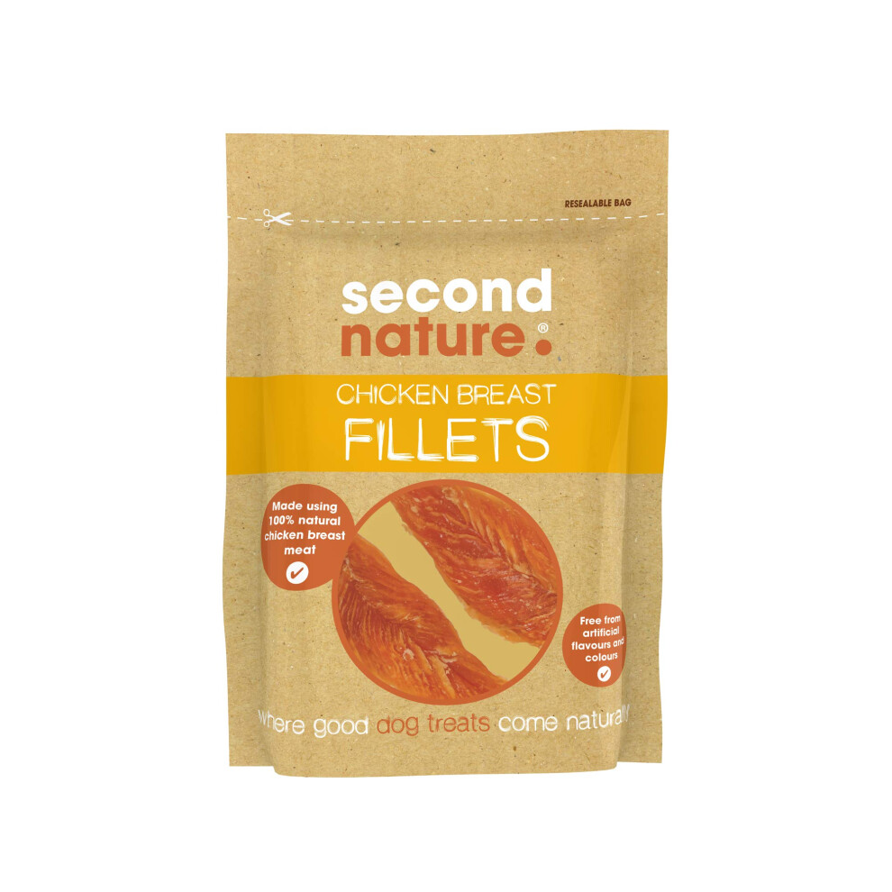 Second Nature Premium, Dog Treat Chicken Breast Fillets 10X100gm