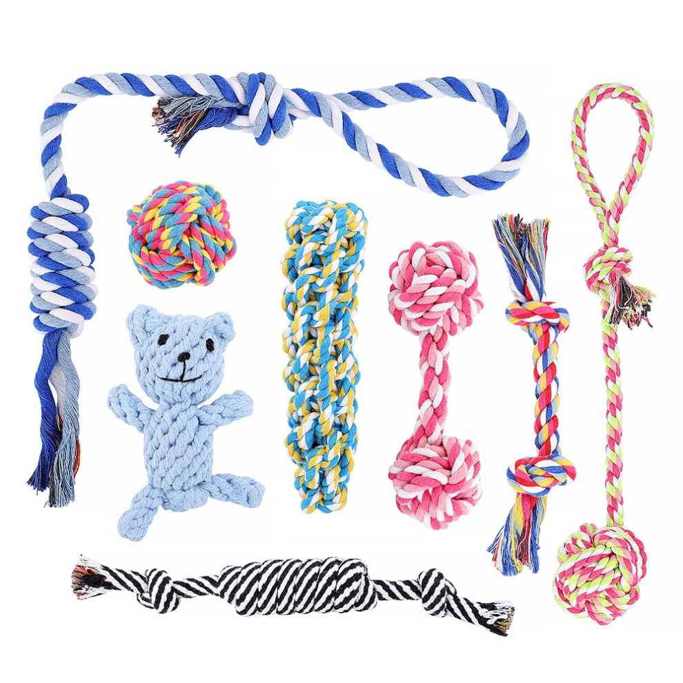 New Plutus Pet Dog Chew Toys For Aggressive Chewers, 8 Pack Interactive Ro
