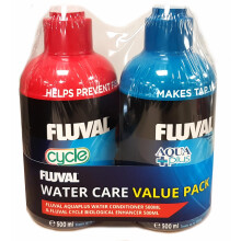 Fluval Water Care Value Pack, including Fluval Cycle & Aqua Plus for Fresh & Saltwater Aquariums 500ml