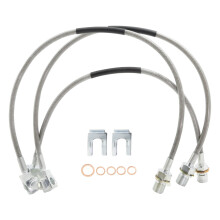 Brake Lines Kit with Stainless Steel for Chevy GMC Pickup Blazer Suburban 19711991, Extended Front and Rear Set, Enhanced Braking Response