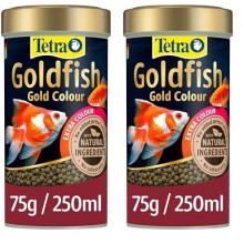 Tetra Goldfish Gold Colour Fish Food, Premium Fish Food with Colour Enhancers for All Goldfish, 75 g (Pack of 2)