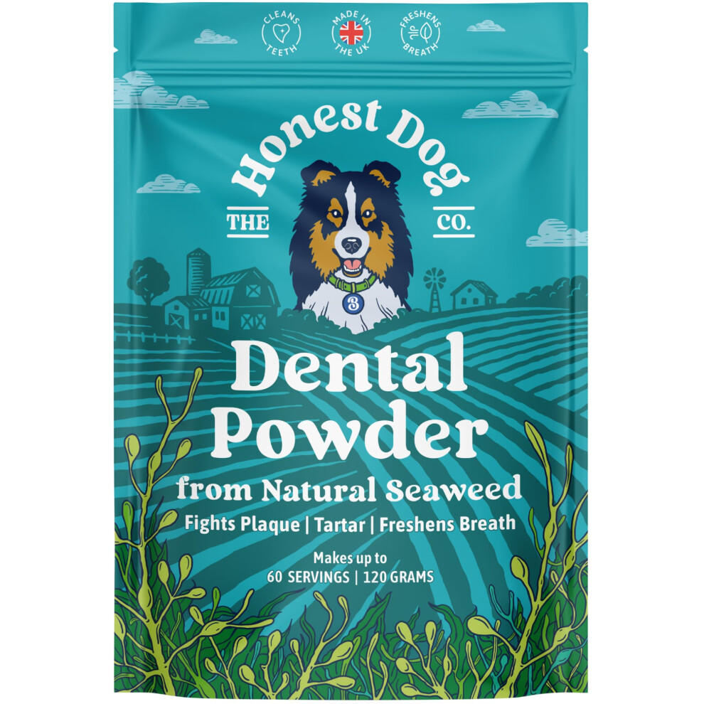 Photos - Other for Dogs Honest Dog Co. Dental Powder for Dogs - Easy Seaweed Food Topper for Fresh Breath, Plaque & Tartar Removal | Natural Teeth C
