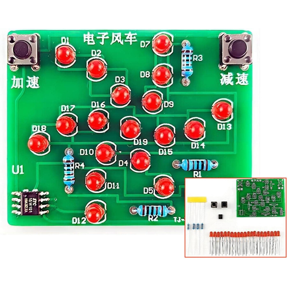 Diy Electronics Kit With Functional Rotating Windmill, Beginnerfriendly Soldering Project And Learning Set 9070919991189
