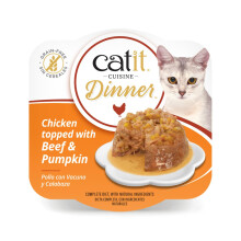 Catit Cuisine Dinner, Chicken Topped with Beef & Pumpkin Dual-Layered