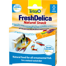Tetra Fish Food Fresh Delica Brine Shrimp 48g, Gel Food Treats for Healthy Feeding Fun for all Onamental Fish