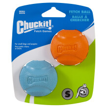 Chuckit! Fetch Ball – Durable Rubber Dog Toy, Lightweight Exercise Fetch Ball, Compatible with Launcher, Small 4.8 cm, Pack of 2