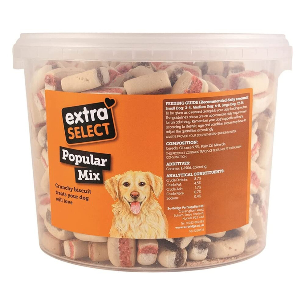 New Extra Select Popular Mix Dog Treat Biscuits, 3 Litre