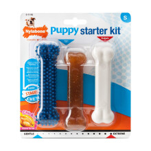 Nylabone Puppy Starter Kit, Pack of 3 Dental Dog Chew Bones, Teething, Gentle, G