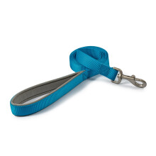 Ancol Viva Padded Dog Lead - Blue - Neoprene Handle Reflective Durable Nylon Pup