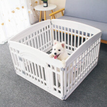 Pet Playpen Foldable Gate for Dogs Heavy Plastic Puppy Exercise Pen with Door Portable Indoor Outdoor Small Pets Fence Puppies Folding Cage