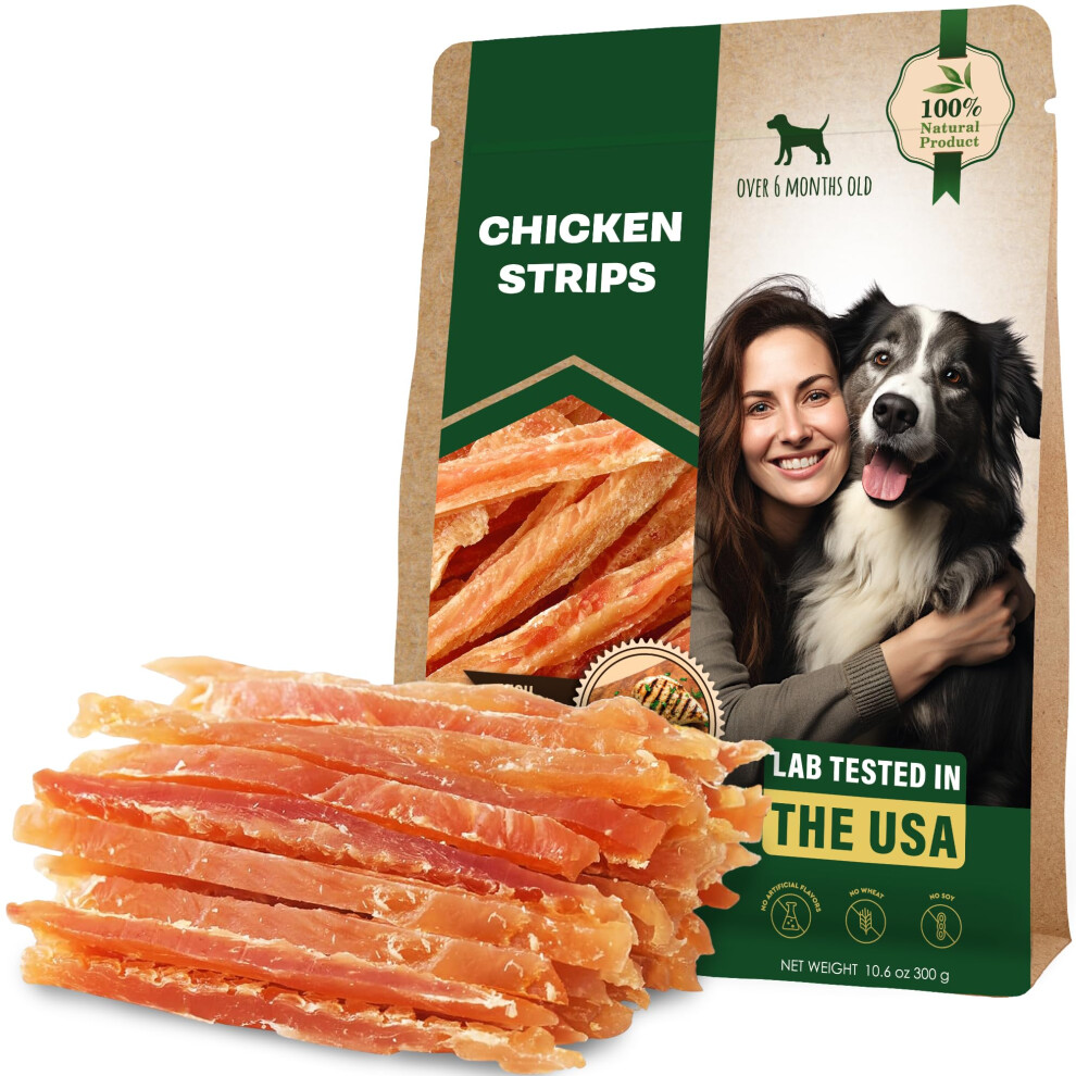 Beloved Pets Dog Treats Chicken Jerky Strips 300 Gr - Human Grade Meat Sticks Chews