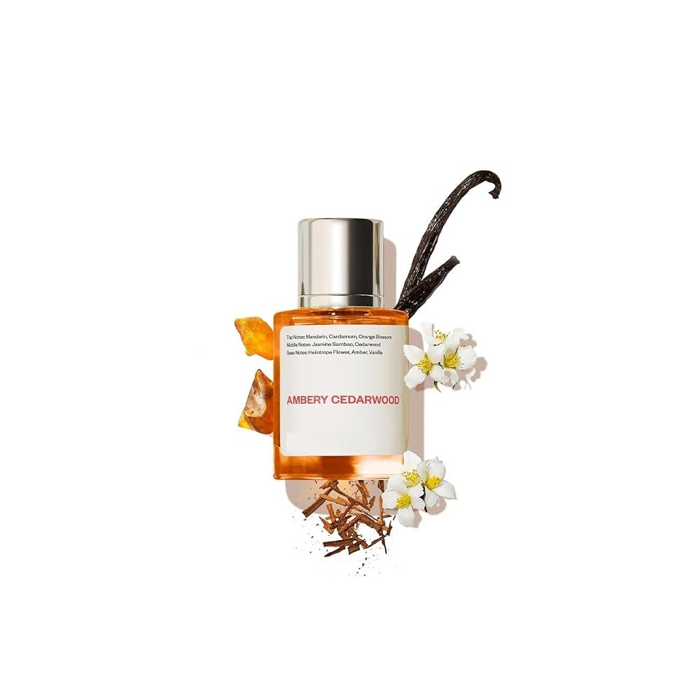 Amber Cedarwood Eau de Parfum Unisex Vegan Fragrance LongLasting Warm Floral Scent 50ml Spray