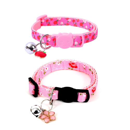 2 Pack Cat Collars Adjustable Kitten Collars with Bells