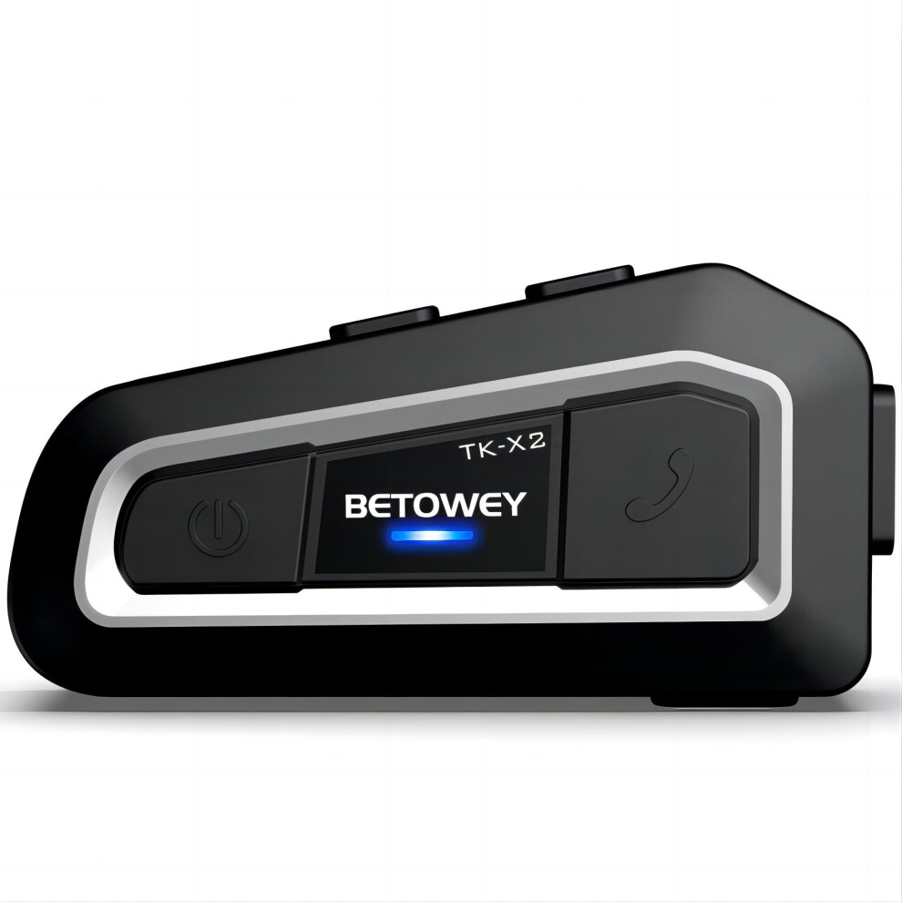 Motorcycle Bluetooth Headset With Fm Radio, Waterproof 1000M Intercom, Noise Reduction For 2 Riders 9455672943765