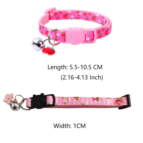 2 Pack Cat Collars Adjustable Kitten Collars with Bells 1