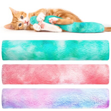 OSDUE Cat Catnip Toys, 3 Pack Kitten Toys Gradient Color Pillows, Interactive Cat Teeth Toy, Interactive Plush Cats Toy, Teeth Cleaning Playing Exerc