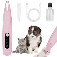OFFCUP Dog Paw Trimmer, Pet Paws Trimmer with LED Light Cat Paw Trimmers, Pet Shaver Rechargeable Dog Clippers, Paw Trimmers for for Grooming Hair of