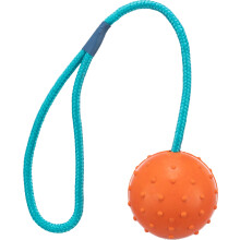 TRIXIE Dog Toy Rubber Ball with Rope ø 6/30cm