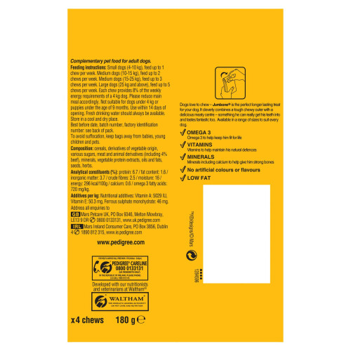 Pedigree Pedigree Jumbone Beef Mini 180 g (Pack of 8) 2