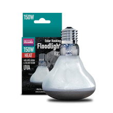 Arcadia Reptile - Solar Basking Floodlight - 150w - Standard E27 Fitting - Produces Essential UVA - Aids Wellbeing & Colour Vision - Suitabl