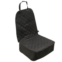 AUTOARK Pet Front Seat Cover,Dog Car Seat Cover WaterProof & Nonslip Rubber Backing with Anchors Universal Design for All Cars,Trucks & SUVs,Black,AK