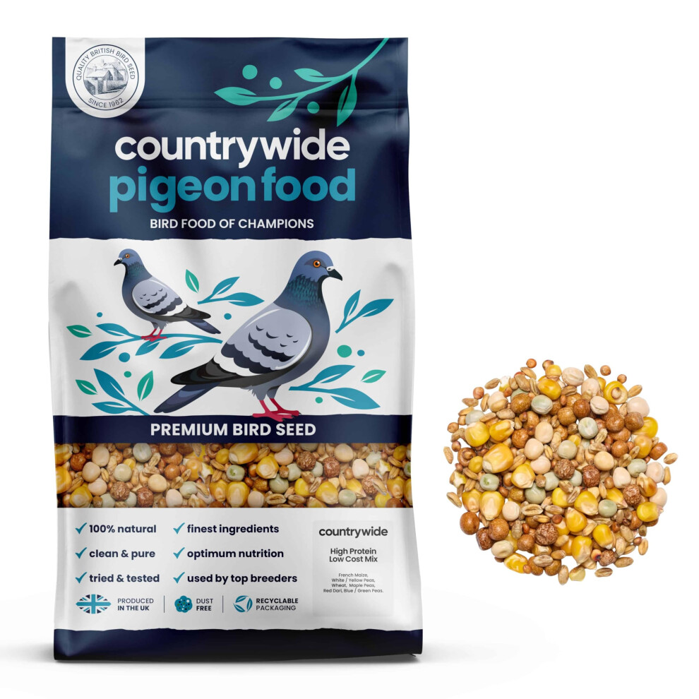 Countrywide High Protein Low Cost Pigeon Food 20Kg - Quality Dust-Free
