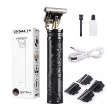 Electric Hair Clipper with LCD Display, Stainless Steel Blades, Rotary Motor, Travel ABS Black Dragon