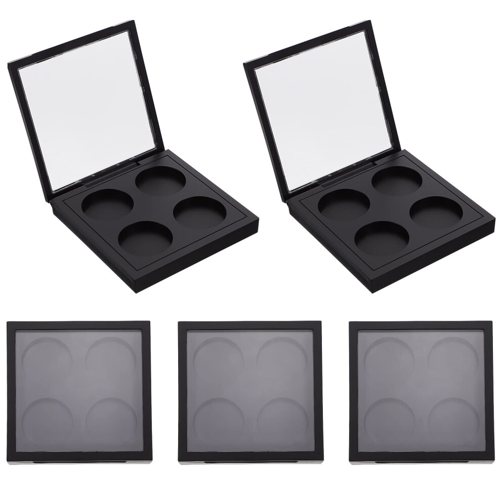 5pcs Magnetic Empty Eyeshadow Palette with Mirror, Refillable Makeup Case for Travel Organizer