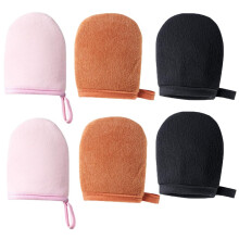 6 Pack Self Tanning Mitt for Mousse and Lotion, Compact Microfiber Self Tanner Applicator Gloves