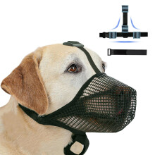 Dog Muzzle for Large Dog, Muzzles with Velcro Straps, Breathable Pet M
