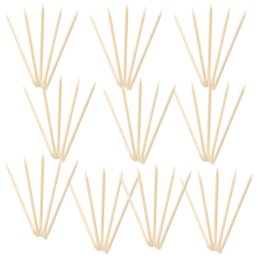 Orange Wood Cuticle Pusher Sticks 50 Pack Doubleended Precision Tips For Manicure Pedicure