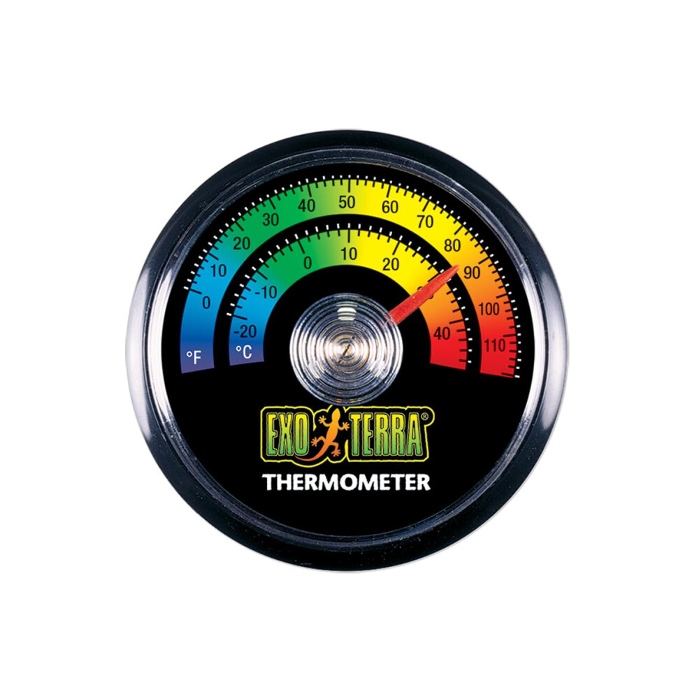 Exo Terra Dial Thermometer, Black & Gray