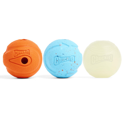 Chuckit! Chuckit! Fetch Medley Assorted Dog Balls, Medium, 6.5 cm (3-Pack) 1