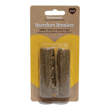 Rosewood Boredom Breaker Treat 'n' Gnaw Logs – 2-Pack Edible Chew Toys for Rabbi