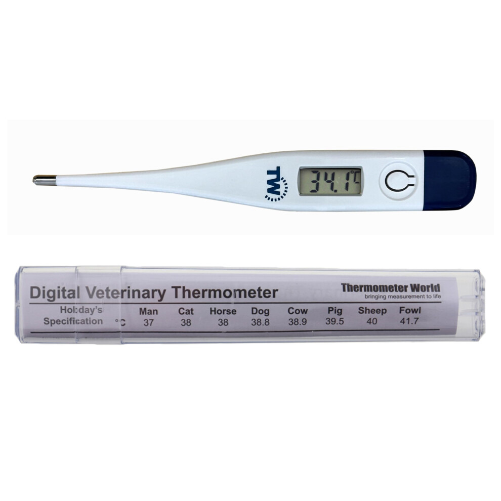Thermometer World Digital Vets Thermometer For Pet Owners Of Dogs Cats Horses Animals With Veterinary Hobday's Spec Chart