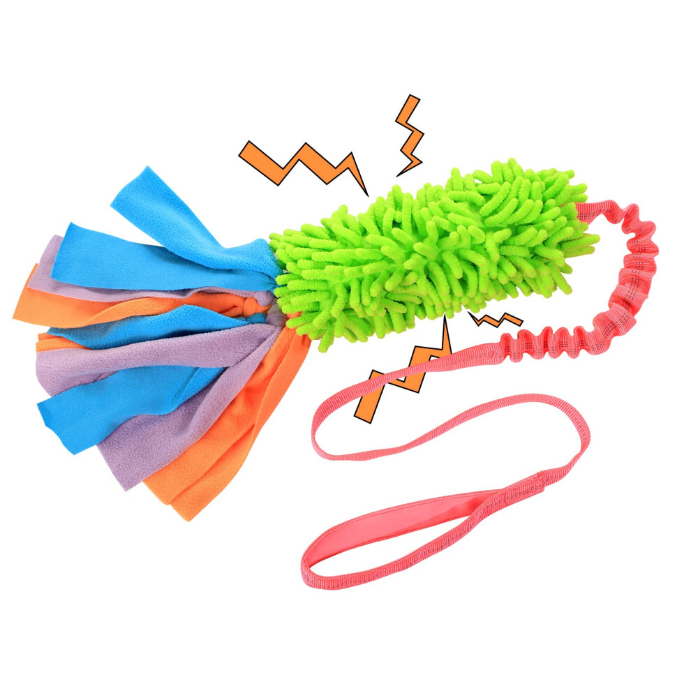 Schitec Tug Toy For Dogs, Bungee Tug Of War Rope Toys With Squeaky Sou