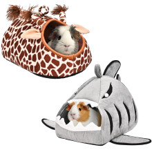 Avont 2 Pack Guinea Pig Bed House Hideout for Cage, Small Pet Washable